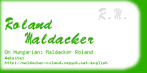 roland maldacker business card